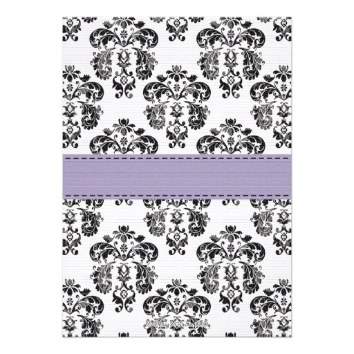Fleur de Lis Bridal Shower Invitations Purple Gold