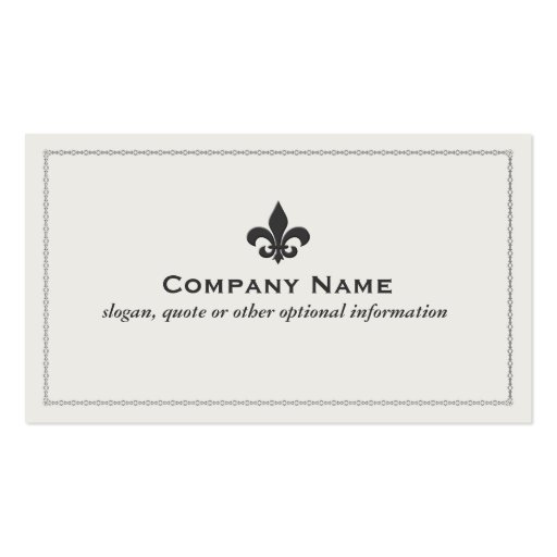 Fleur De Lis Business Card (front side)