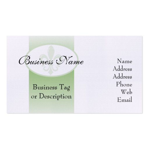 Fleur de lis business card template (front side)