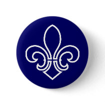 Fleur de Lis Pinback Buttons