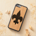 Fleur De Lis Carved® Cherry iPhone 6 Bumper