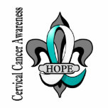 Fleur De Lis Cervical Cancer Hope Polo T-shirt