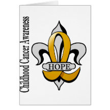 Fleur De Lis Childhood Cancer Hope Cards