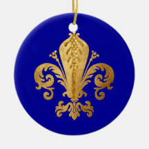 Fleur-de-lis Christmas Tree Ornament