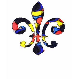 Fleur De Lis Color Bubbles shirt