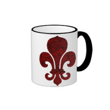 fleur-de-lis-cracked_red coffee mug