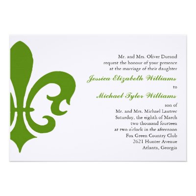 Fleur de Lis Custom Announcements