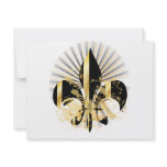 Fleur de Lis, customizable text Invites