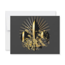 Fleur de Lis, customizable text Announcement
