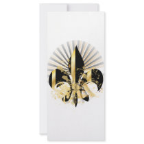 Fleur de Lis, customizable text rack cards