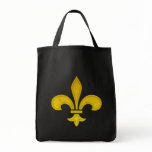 Fleur De Lis Cut Glass Canvas Bag