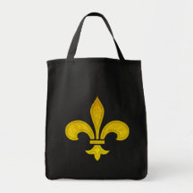 Fleur De Lis Cut Glass Canvas Bag