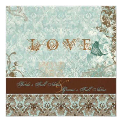 Fleur de Lis Damask – Modern Weddings Invitations