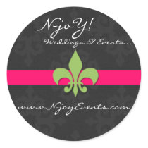 fleur de lis & damask sticker by njoyevents fleur de lis & damask sticker