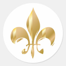 Fleur de Lis, DIY background+text Stickers