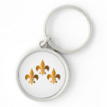 Fleur de lis emblem key chain