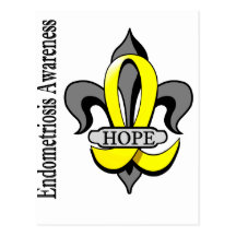 Fleur De Lis Endometriosis Hope Postcards