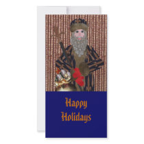 Fleur de Lis Father Christmas photo cards