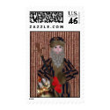 Fleur de Lis Father Christmas stamp