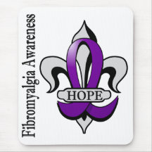 Fleur De Lis Fibromyalgia Hope Mousepads