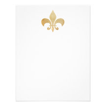 Fleur de Lis Flat Note Cards Custom Invite