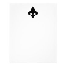 Fleur de Lis Flat Note Cards Custom Invites