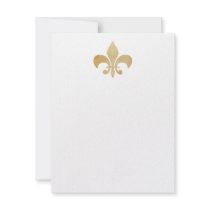 Fleur de Lis Flat Note Cards Custom Invite