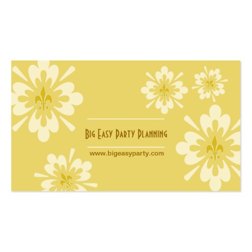 Fleur de Lis Flower Business Card Templates (front side)