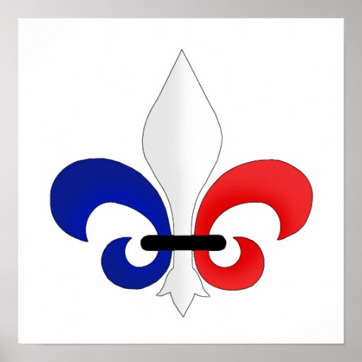 Fleur de lis France flag colours Poster | Zazzle