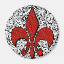 fleur de lis fridge magnets