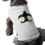 Fleur de lis Green/gold Dog Tee