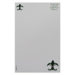 Fleur de lis Green/silver Custom Stationery