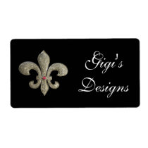 Fleur de lis handmade labels labels