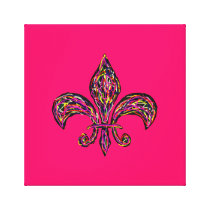 Fleur de Lis Highway ~CHANGE COLOR 24x24/2.5"Thick Gallery Wrap Canvas
