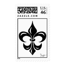 Fleur de Lis in Black Stamps