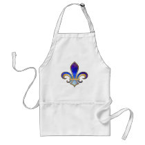 Fleur de Lis in shaded rainbow colors  - 8 Aprons