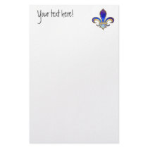 Fleur de Lis in shaded rainbow colors  - 8 Stationery Paper