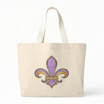 Fleur de Lis in solid color  - Purple Bag