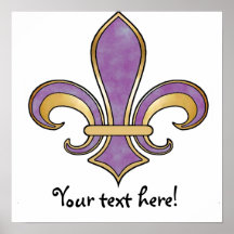 Fleur de Lis in solid color  - Purple Plum Grape Print