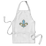 Fleur de Lis in solid color  - Sky Blue Aprons