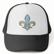 Fleur de Lis in solid color  - Sky Blue Mesh Hat