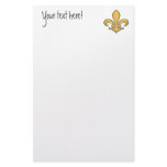 Fleur de Lis in solid color  - Yellow Personalized Stationery