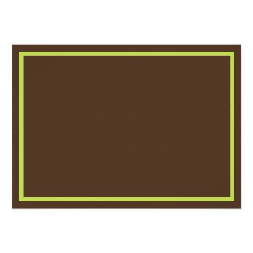 Fleur de Lis Invitations Chocolate and Lime