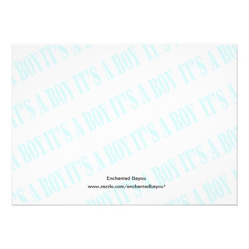 Fleur de Lis It's a Boy Baby Shower Custom Announcements