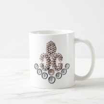 Fleur De Lis-jewelled Coffee Mugs