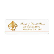 Fleur-de-lis Return Address Labels