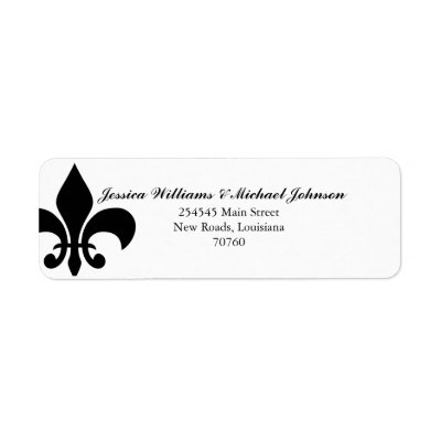 Fleur de Lis Return Address Labels