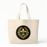 Fleur de lis Laurel Tote Bags