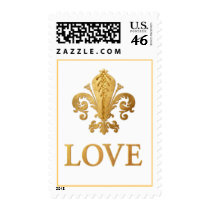Fleur-de-lis Love Postage Stamps
