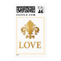 Fleur-de-lis Love postage